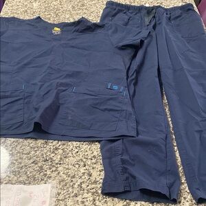 Wonder wink XL Navy Blue Scrub Set